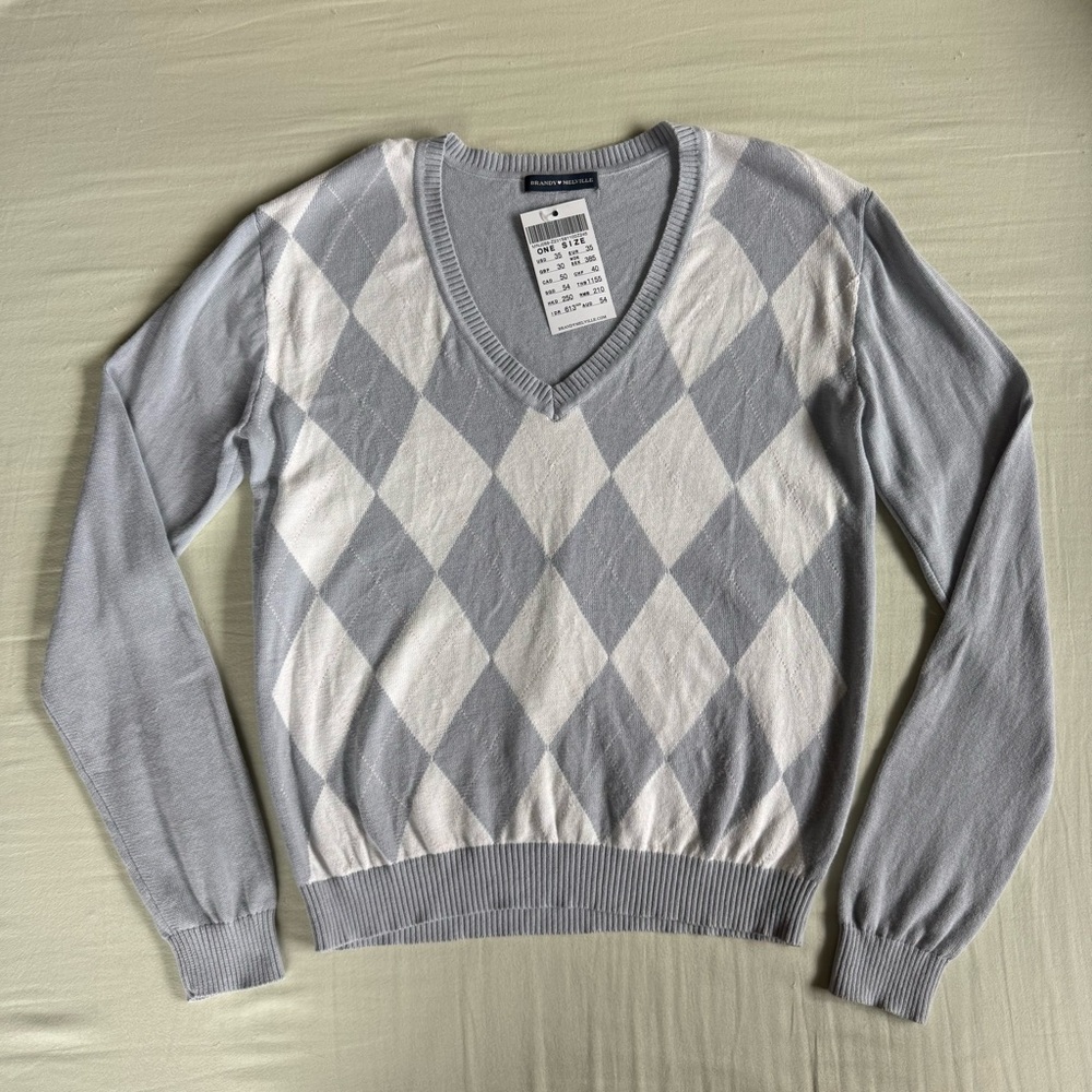 Brandy Melville Argyle Sweater